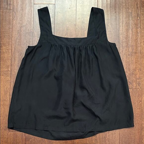 Minnie Rose 100% Silk Black Tank Top, Size Large - Picture 7 of 7